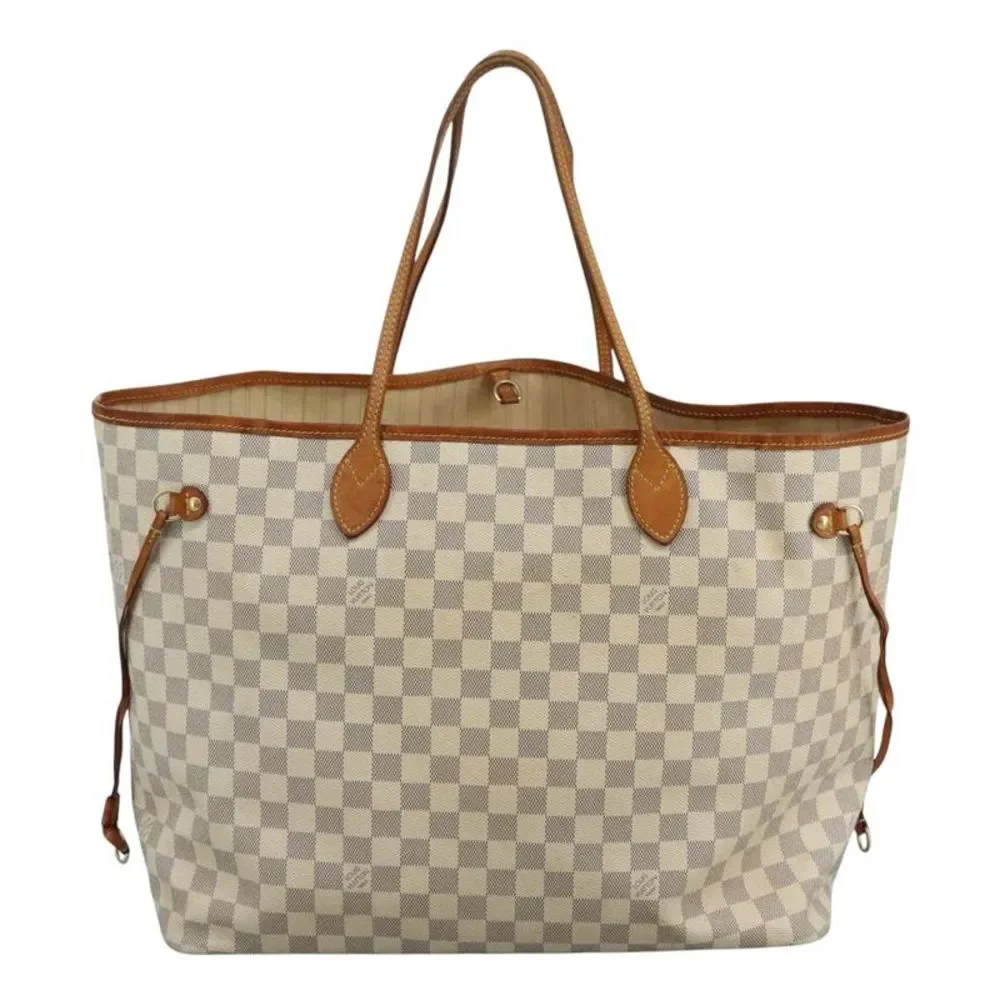 Louis Vuitton Neverfull Gm White Canvas Tote Bag (Pre-Owned) - Picture 2 of 16